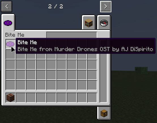 The disc in the creative menu