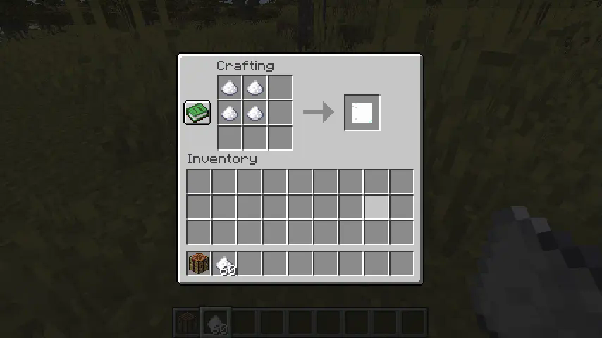 The Crafting recipe