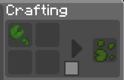 A minecraft lily pad in a crafting slot to show the result of a (BWG) tiny lily pad.