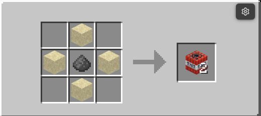 TNT crafting recipe