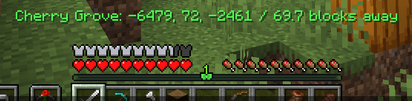 A picture of the locator bar with the navigation helper elements