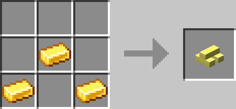 Gold Ingot Stack Recipe