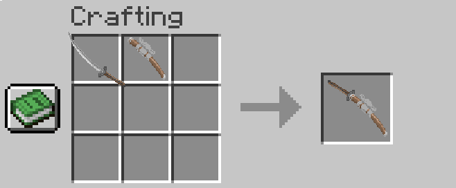 How to craft sheated brown katana (More DMG but slow cool down))