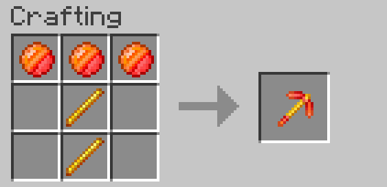 Fire Opal Pickaxe Recipe