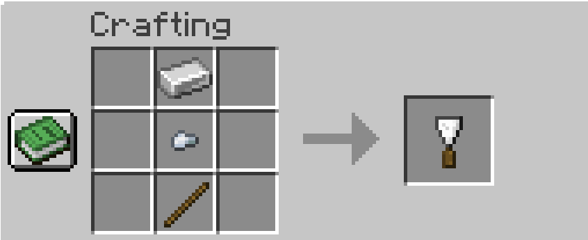 The recipe for the basic iron armor scraper.