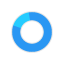 blue circle with an hole in middle