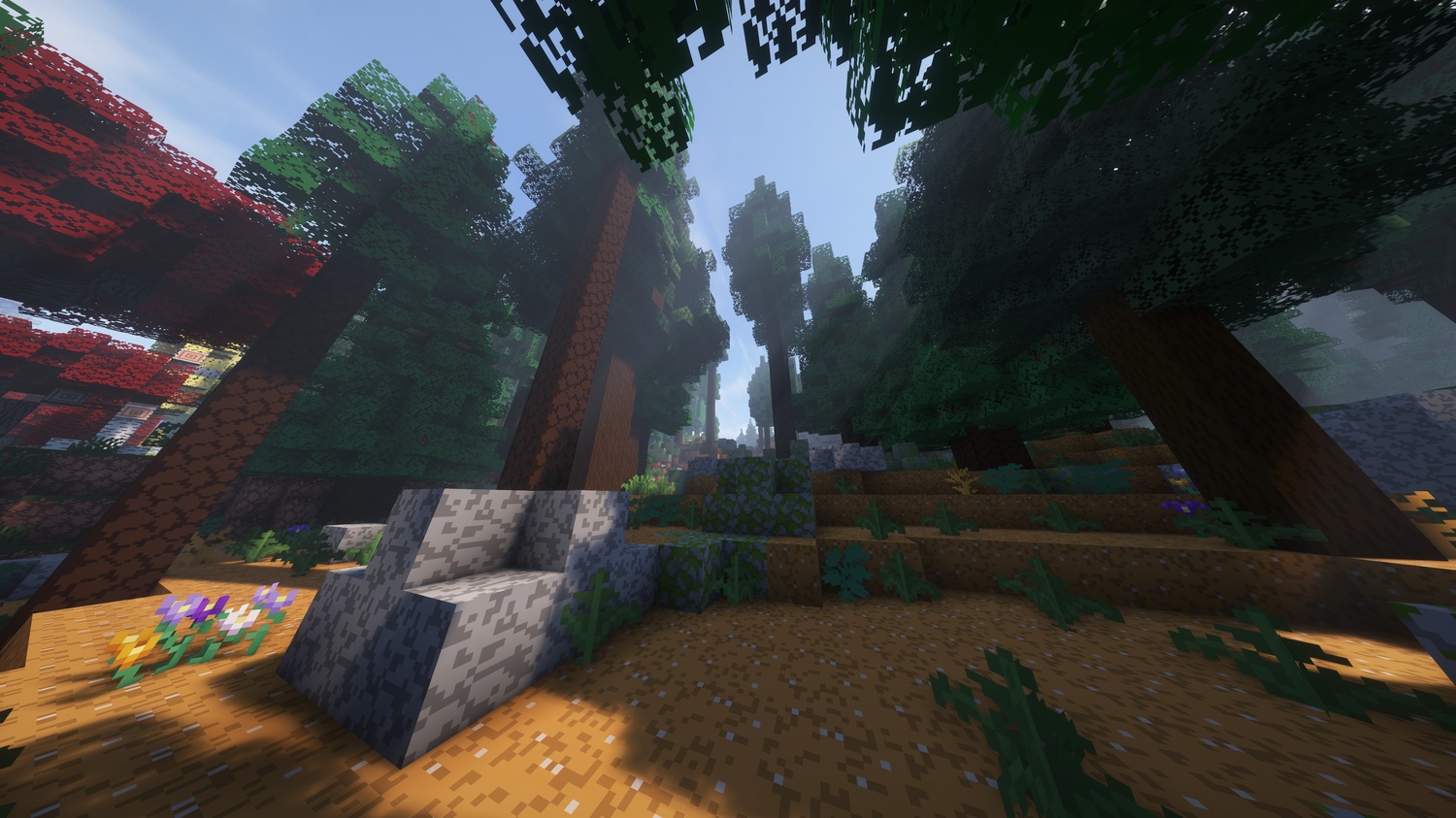 A shot of some of the bare boned textures