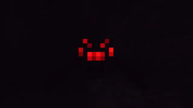 spider eyes glowing in a cave