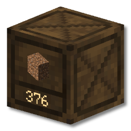 A Crate with 376 dirt inside