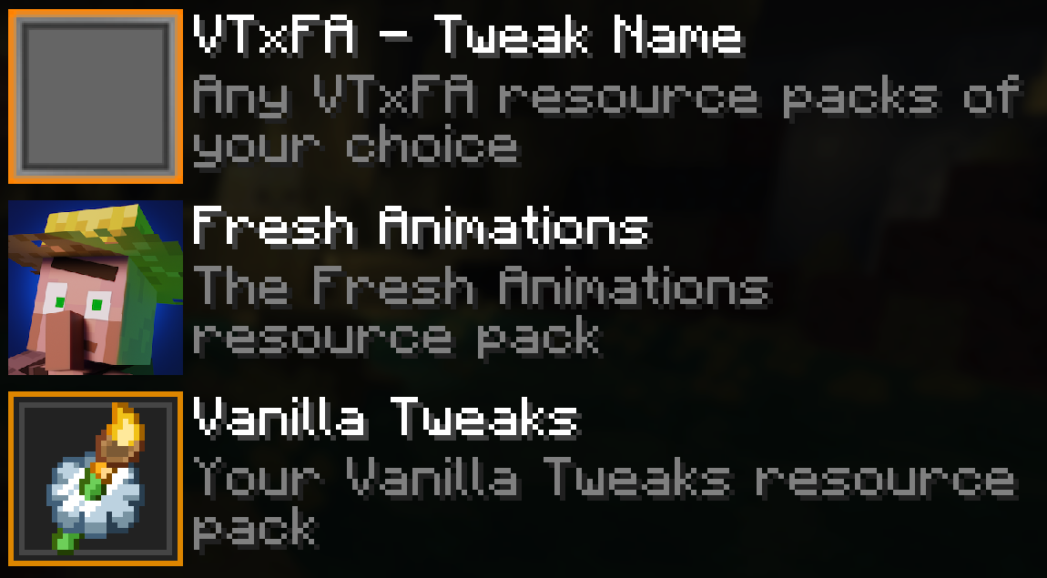Intended Pack Order