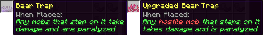 Bear Trap Items