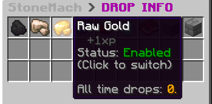 Drop filtering GUI