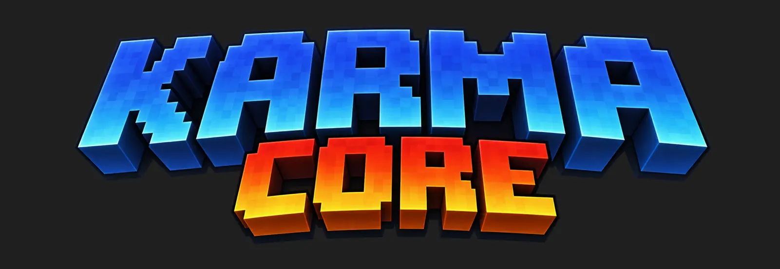 Custom 3D logo, redesigned from scratch with a Minecraft-inspired style.