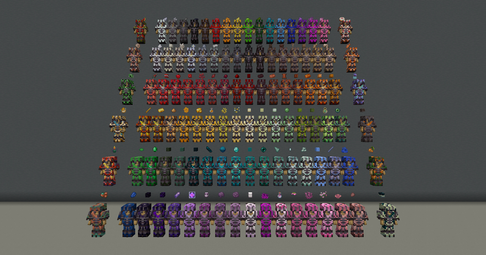 List of all trims + their material