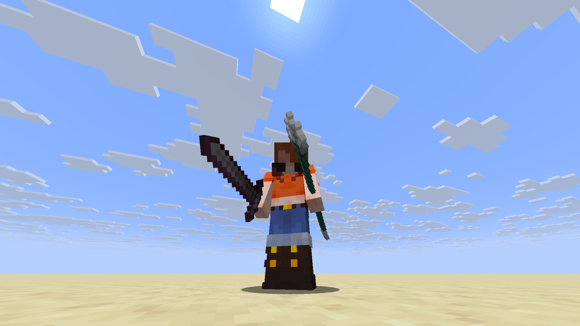 Me with the 2d trident and longer sword :)
