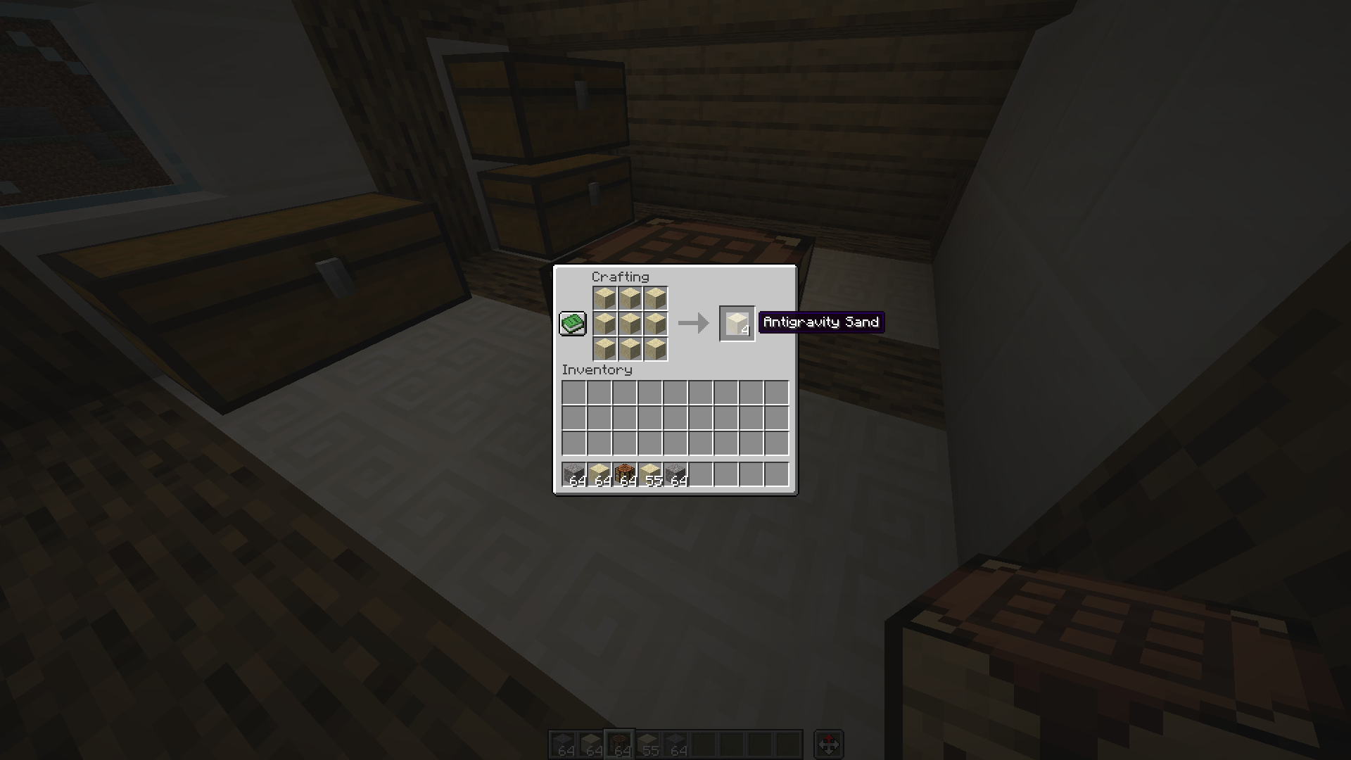 Recipie for antigravity sand