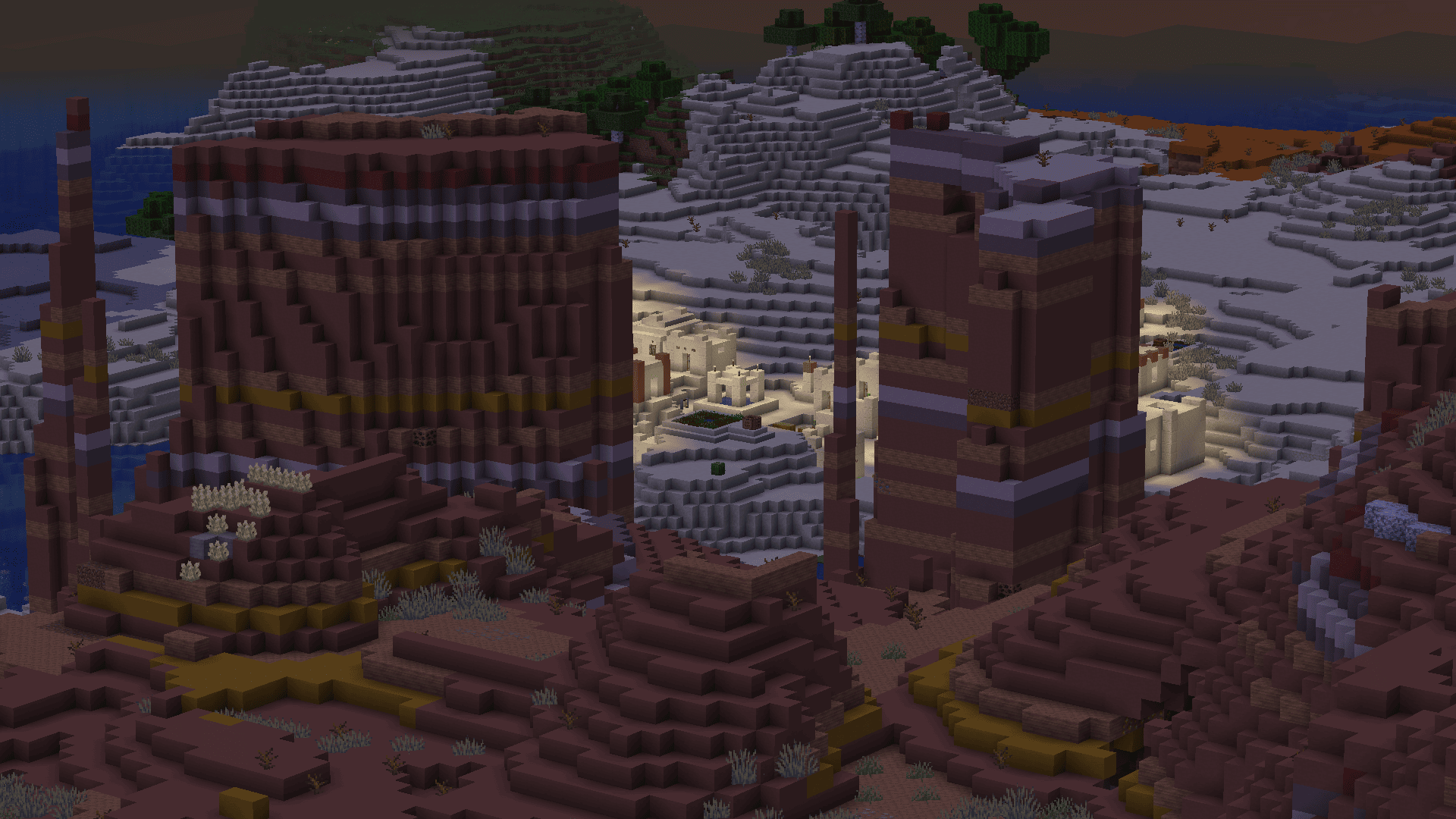 cliff view infront village