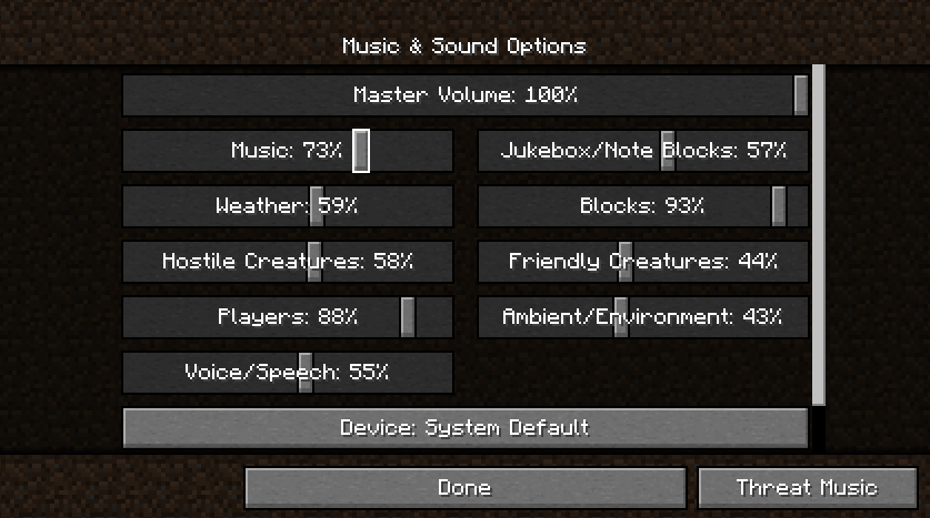 Button to adjust mod settings