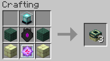Recipe for End Portal Frames