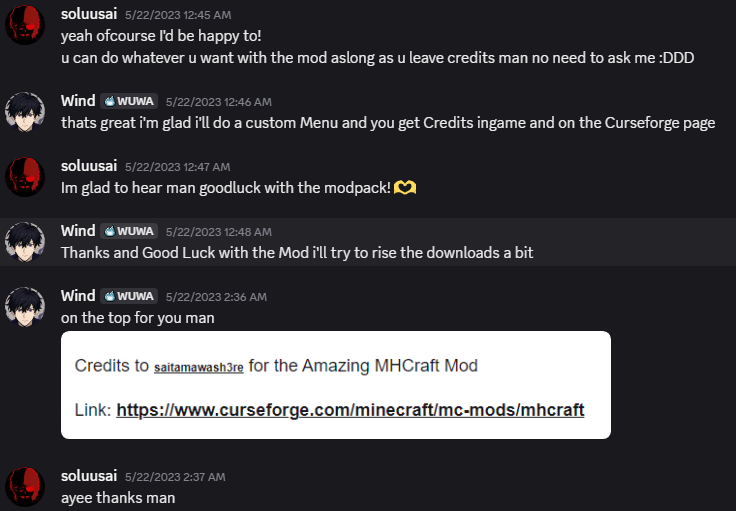 Permissions for the MHCraft Mod