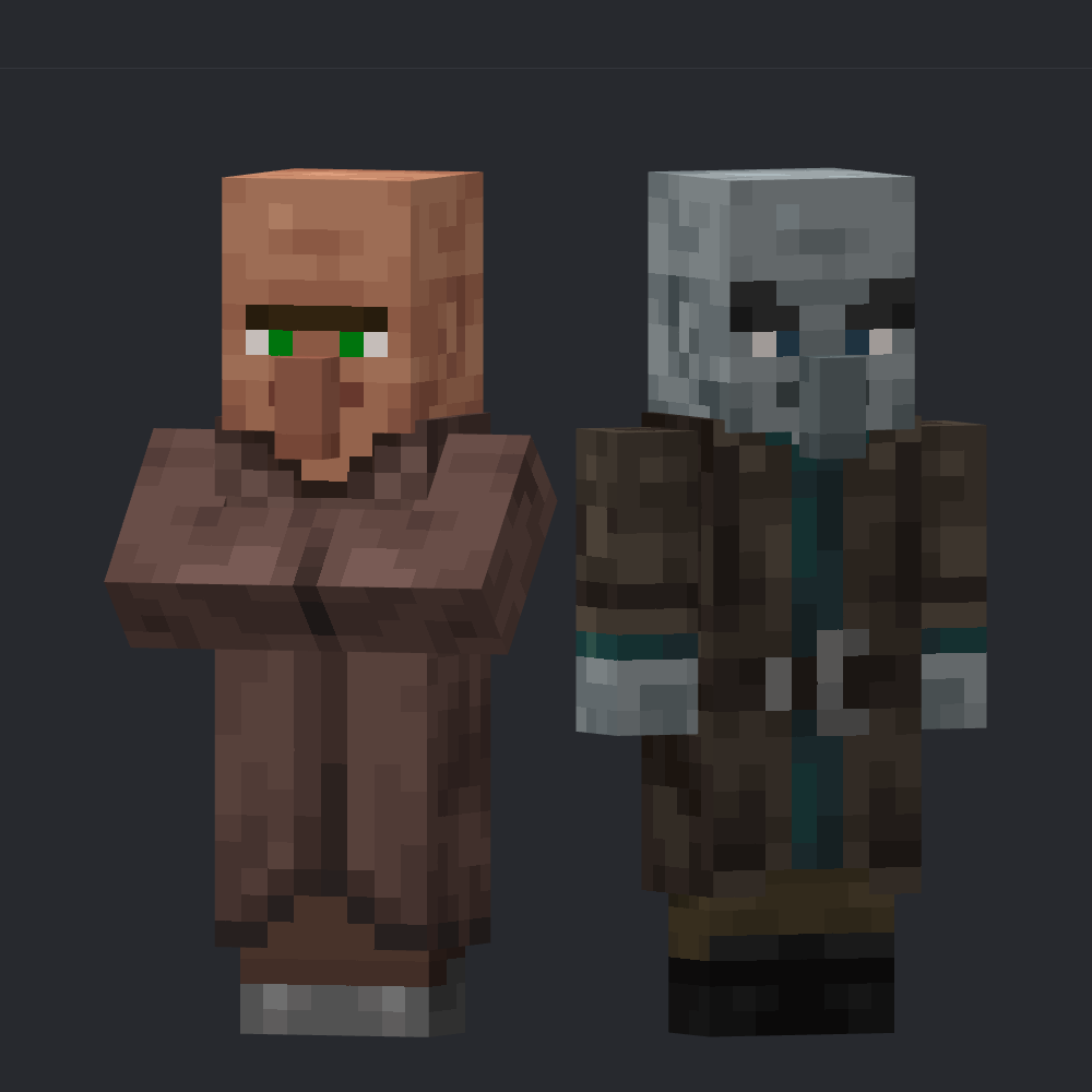 villager and illager