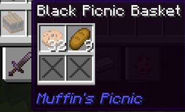 Picnic Basket shows item inside, similar to Bundle.