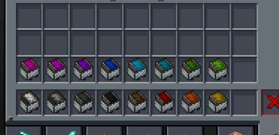 create minecart contraption in all 16 colors