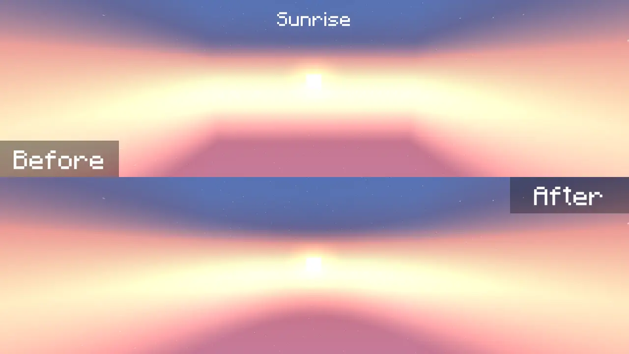 Before and After of the Sunrise