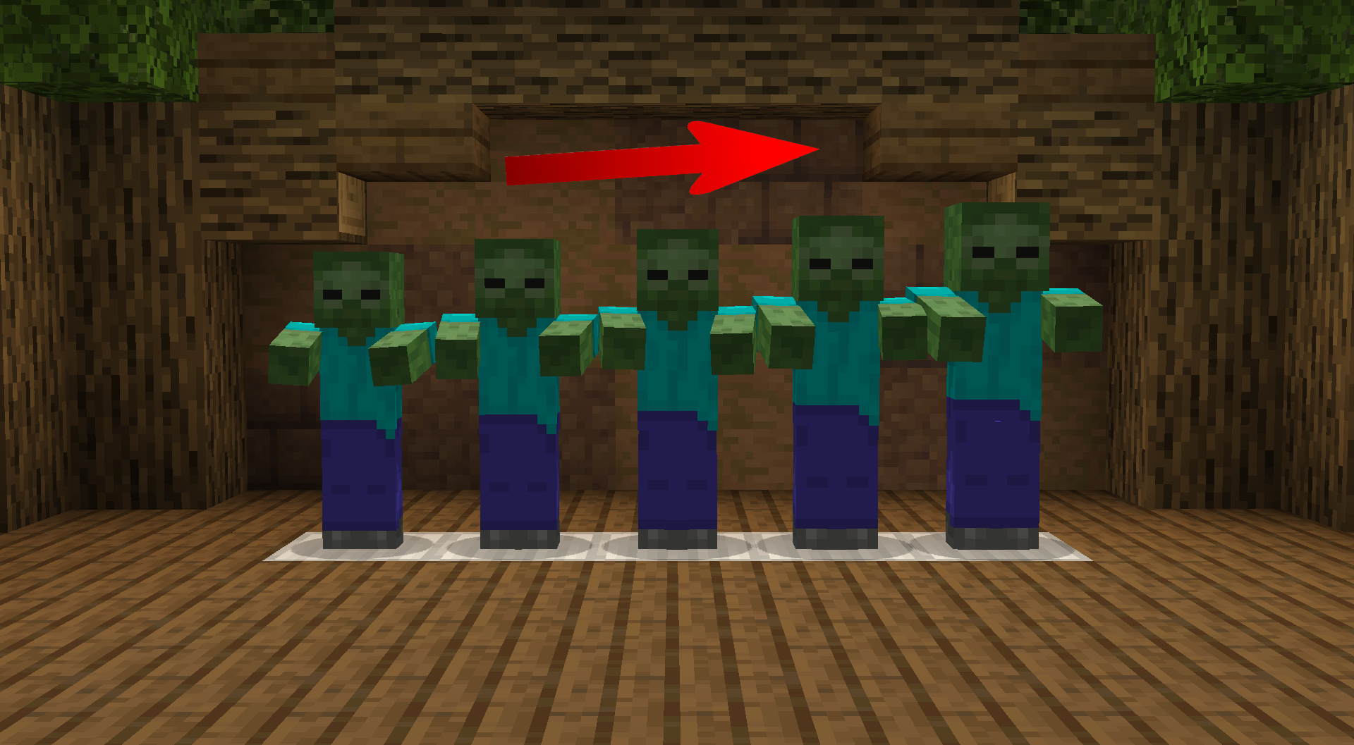 Sample of Zombies' size variation