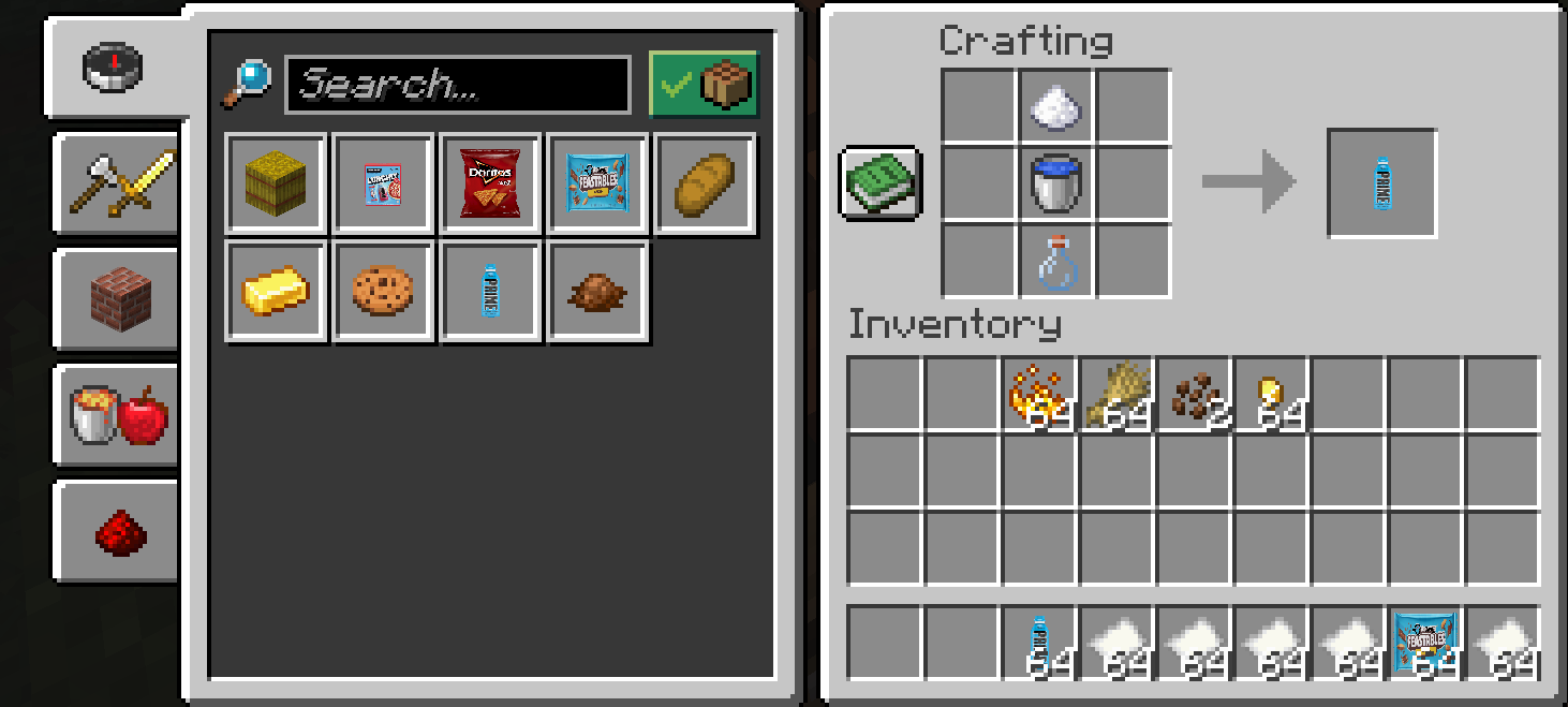 New crafting recipe for Prime Bottle.