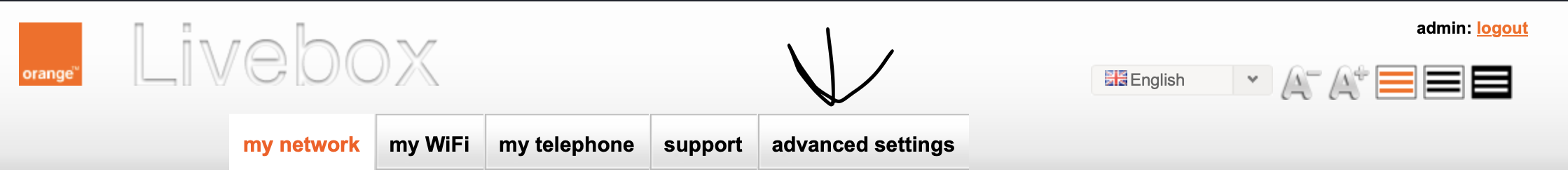 Go to the Advanced Settings