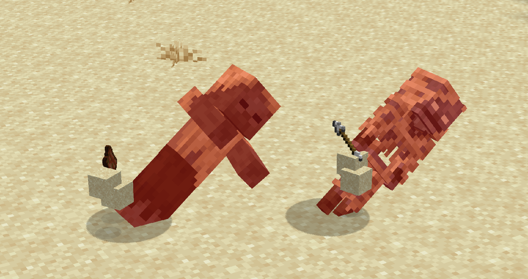 A husk and a parched dying and dropping sand