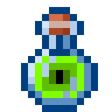 The Potion of Buffer's appearance, appearing like an Eye of Ender in a bottle.