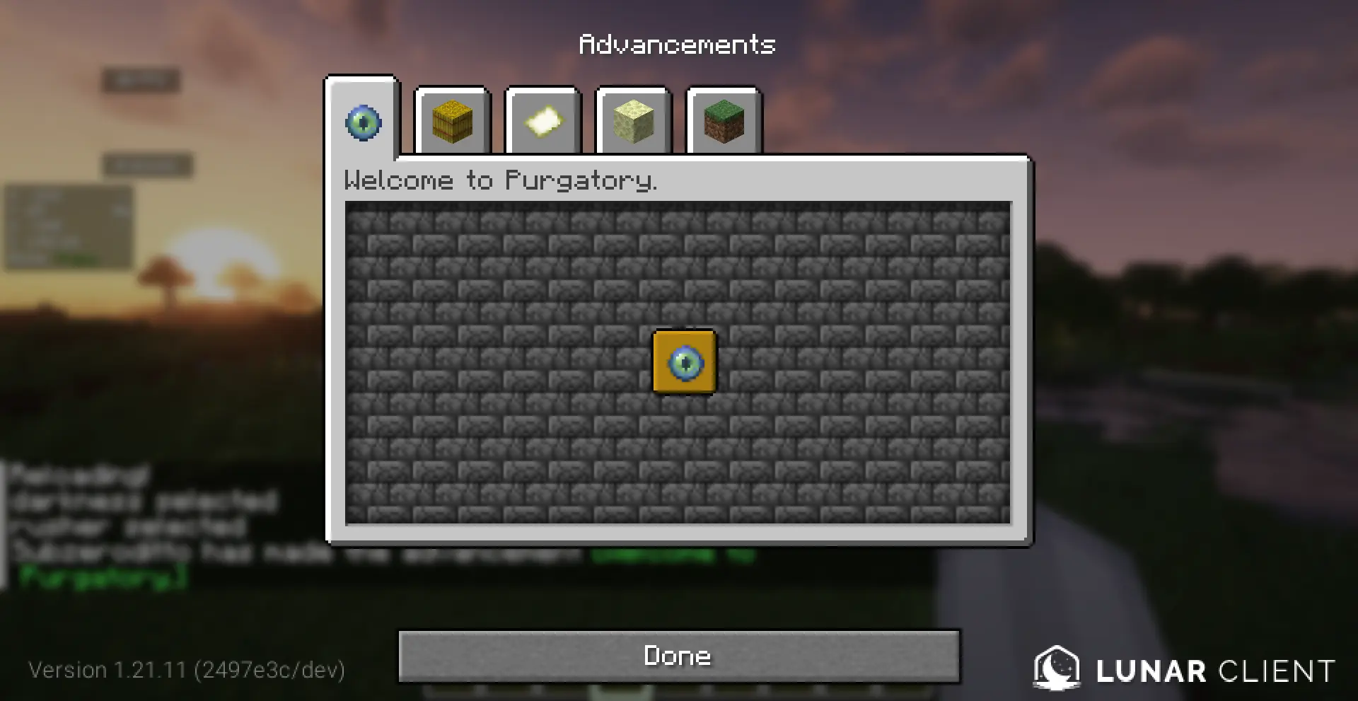 purgatory intro advancement
