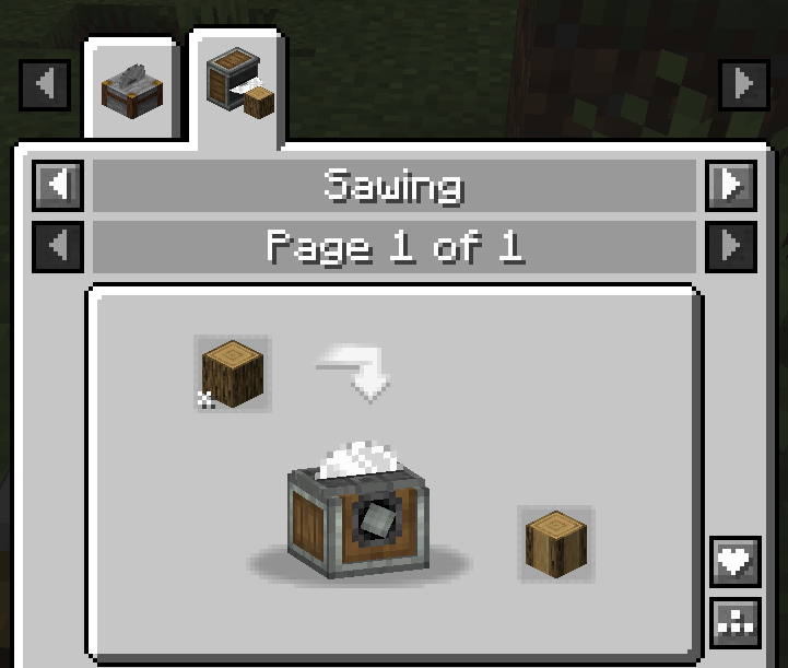 Create Saw recipe