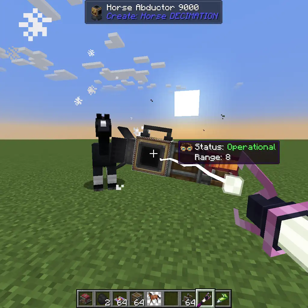 Horse Abductor in a Simulated Contraption