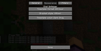 Appearance settings