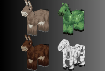 Donkeys, Zombie Horse, Skeleton Horse