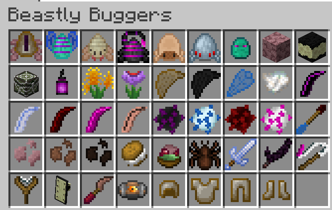 The Items in the Mod
