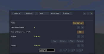 Config menu