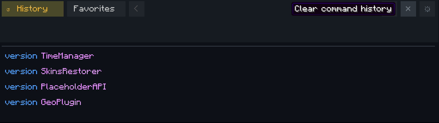 Command history