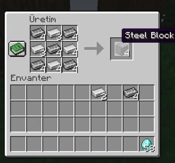 This is how you craft a steel block
