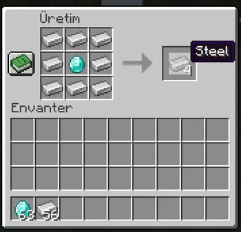 This is how you craft a steel ingot