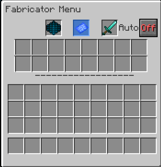 Fabricator Menu
