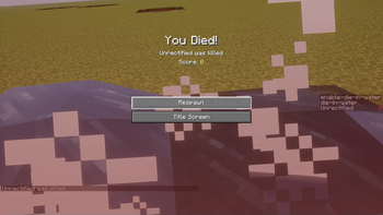 die in water