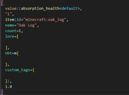 Converted list from a JustMc value