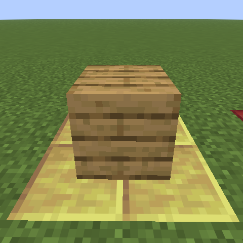 A Sulfur Cube that ate Planks with the resource pack activated.