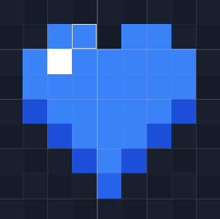 Simple blue hearts