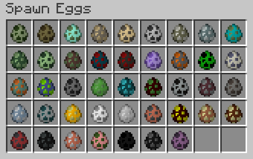 Spawn Eggs Creative Tab 2/2