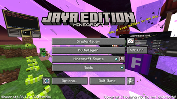 Current Main Menu